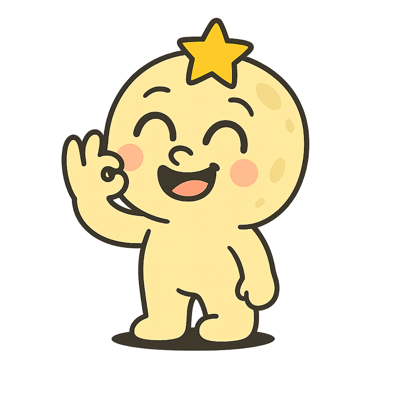 MOON character in a welcoming pose