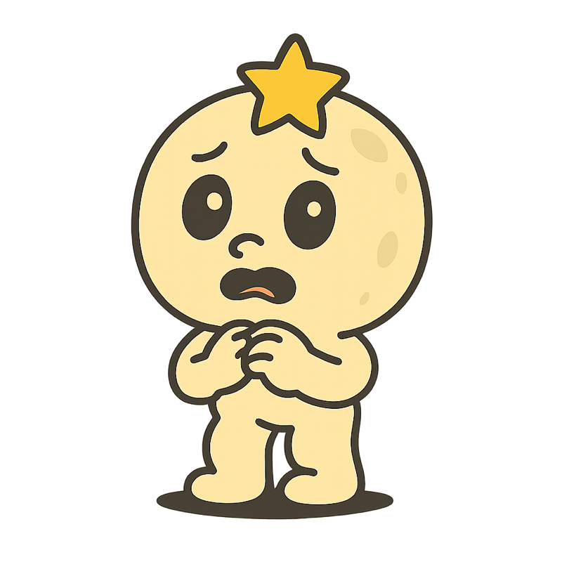 MOON character in an excited pose